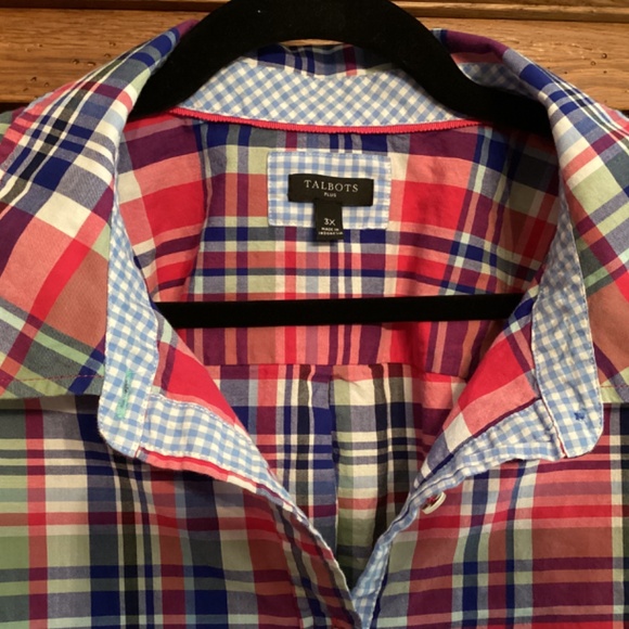 Talbots. 3X. Multicolored. Button down. - Picture 2 of 3